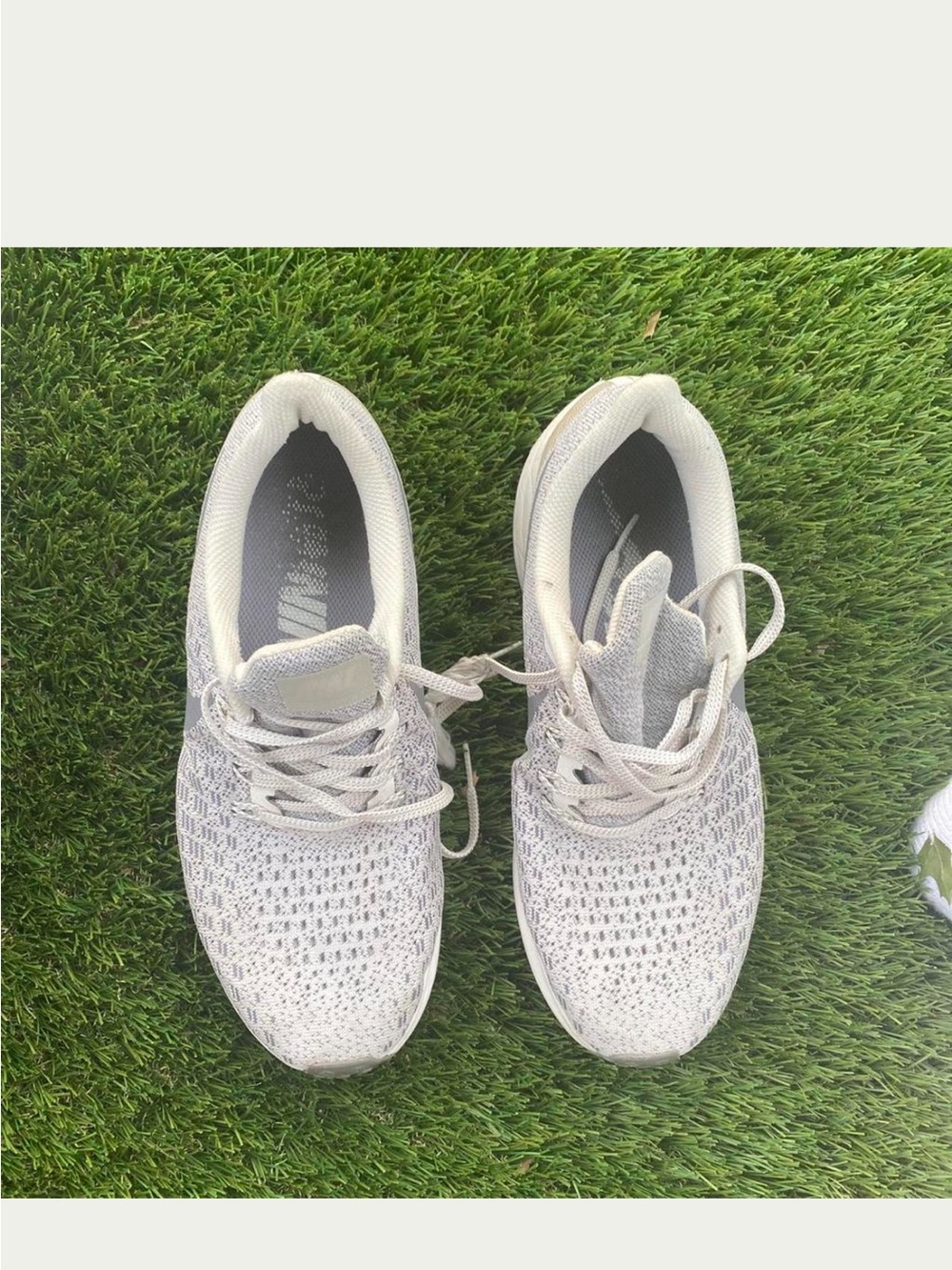 Nike Air Zoom Pegasus 35 white & gray sneakers - Picture 6 of 8